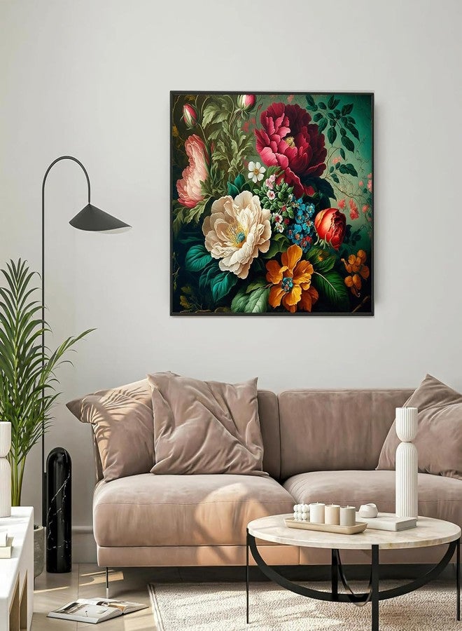 TREXEE Flower DIY Paint by Numbers Kit for Adults & Kids Canvas-Flower Adult Paint by Numbers for Adults,Flowers Acrylic Oil PNB Painting by Numbers for Adult for Gift Home Wall Decor (16X20 IN)(without frame) - Image 5